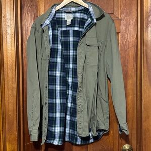 L.L. bean Men's Flannel-Lined Hurricane Shirt